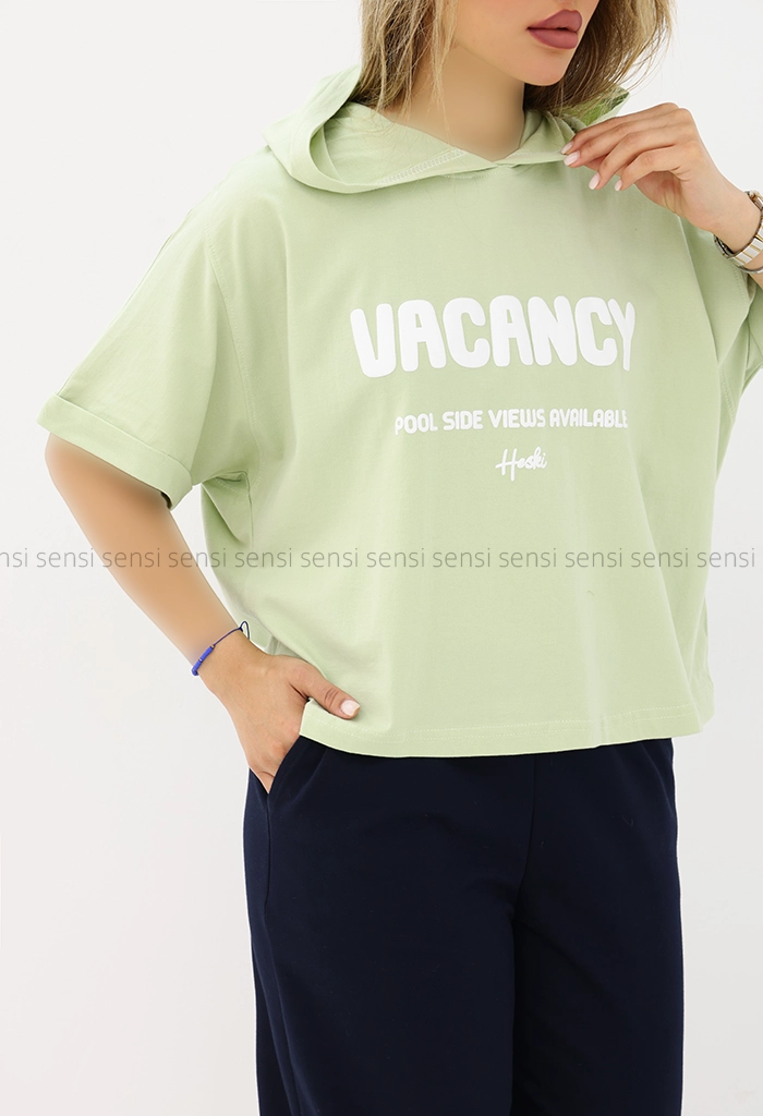 تیشرت باکسی کلاه دار ونشی کد1005915